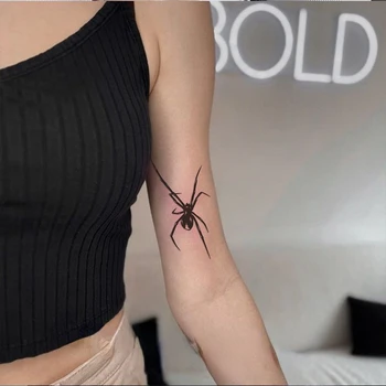 Spider Ūdensizturīgs Punk Pagaidu Tetovējumu Uzlīmes Roku Mākslas Ilgstošu Viltus Tetovējumiem Sievietēm Uzlējumu, Sulu, Sexy Ķermeņa Skaistums Veselība Tetovējums