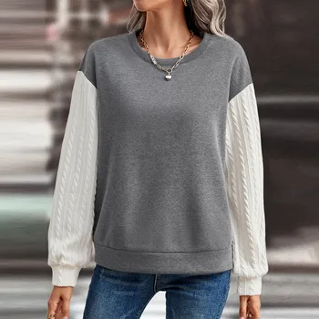 Sieviešu Džemperis Elegants O-veida Kakla Sieviešu Džemperis Ziemas 2024. Gadam Gadījuma garām Piedurknēm tīrtoņa Krāsu Sieviešu Krekli Augstas Kvalitātes Y2k 0