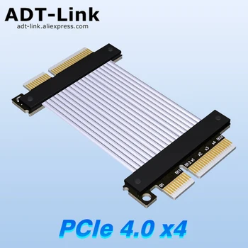 JAUNU PCIe 4.0 pagarinātāja Vads X4 Vīriešu Vīriešu, PCI Express 4x Stāvvadu Signāla Kabelis Dokstacijas Gen4 Pilnu Ātrumu 64G/bps VDA K22VS K22NS