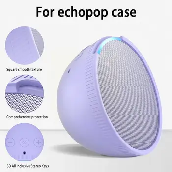 Silikona Case For Amazon Echo Pilnībā Segtu Skaļruņu Audio Box Aizsardzības Gadījumā Piedurknēm Amazon Echopop Piederumi G1Z3 0