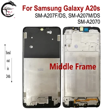 A20s Vidū Rāmja Samsung Galaxy A20s 2019 Vidū Rāmja SM-A207F/DS, SM-A207M/DS priekšējā Korpusa Vāka Tālrunis rāmja Nomaiņa