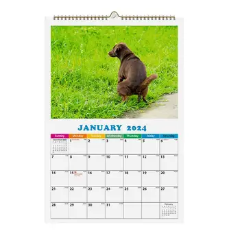 Suns Pooping Kalendāra 2024. Gadam Smieklīgi Dog Kalendāra Rīstīties Dāvanas Suņiem Pooping Skaistas Vietas 2024. Gadam Kalendāra Suns 2024. Gadam Hangable Kalendārs 0