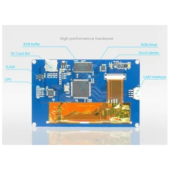 HMI LCD Touch Displejs NX8048T050 5 Collu Cilvēka-Mašīnas Saskarne HMI Pretestības Parādītu Uzlabotās Sērijas Izturīgs 0