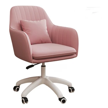 Mūsdienu Flaneļa Biroja Krēsli Biroja Mēbeles Ērti, Atpakaļ Pacelt Grozāmos datora Krēsla Atpūtas Radošo rozā spēļu katedra 0