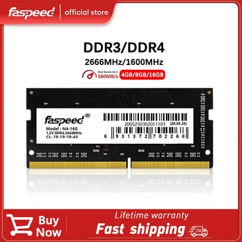 Faspeed Memoria Ram DDR4 16GB 2666MHz Klēpjdatoru Ram 8GB DDR3 4GB 1600 lnternal Atmiņas DDR, DDR 3 4 1.2 V 1.35 V SODIMM Par Grāmatiņa