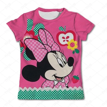 Disney Minnie Mickey Mouse Ziemassvētku T Krekls Bērniem Streetwear Īsām Piedurknēm Bērnu Tshirts Zēnu, Meiteņu T-krekls Topi