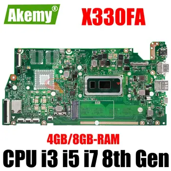 X330FA Mainboard Par ASUS X330FL X330FN X330F S330F I330F K330F V330F Klēpjdators Mātesplatē I3 I5 I7, 8 Gen CPU, 4GB 8GB RAM UMA 0