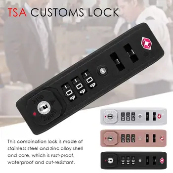Piekaramo atslēgu, pretaizdzīšanas Atmosfēras Aizsardzība, Drošība 3 Ciparu Kombinācija Atslēga TSA Muitas Bloķēšanas TSA007 Droši Koda Atslēga 0