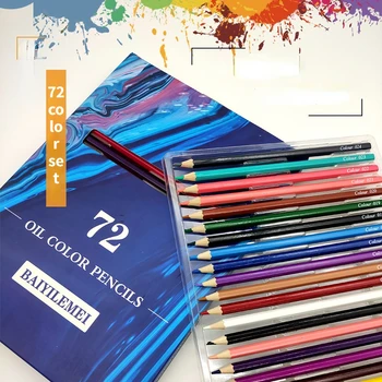 72pcs Krāsainu Zīmuļu Komplekts Krāsošana Ieskicējot Augstas Quanltiy Profesionālās Spilgtas Krāsas Akvareļu Art Box Set Pack Mākslas Piegādi