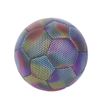 Hologrāfiskā Futbola Bumbu - Spīd Tumsā, Atstarojošiem, Izmērs 5 - Ideāli Piemērots Bērniem Viegli Izmantot