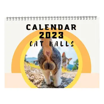 Kaķi Buttholes Bumbiņas Kalendāra Jaunu 2023 Dzīvnieku Kaķu Kalendāra Mājās Dzīvo Telpu Dekorēšana Jaunā Gada, Ziemassvētku Dāvanas Kaķu Mīļotājiem 0