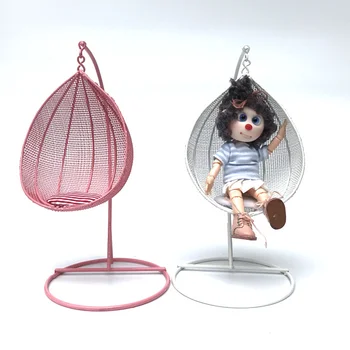 Leļļu Namiņš Šūpoles, Mini Piederumu, Krēsls, Rotaļu Modeli Miniatūras Karājas Bērnu Krēsli 0