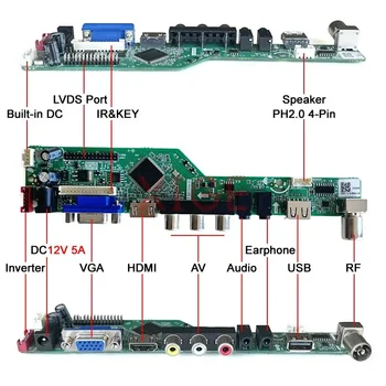 Par M201P1-L01/L02/L03/L05 Kontrollera Draiveri Valdes LCD Monitors DIY Komplekts, 30-Pin LVDS AV+HDMI+VGA+IS+USB 4CCFL TV Analog 1400*1050 1