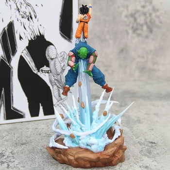 25cm Dragon Ball Z Attēls Son Goku, Piccolo Rīcības Attēls Kaujas Goku Vs Piccolo Anime Statuetes Modeļu Lelle Kolekcionējamu Rotaļlietu Dāvanu 1