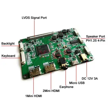 LCD Matricas Vadītāja Kontrolieris Valdes Fit LP140WH2 LP140WHU HDMI-Mini Klēpjdators Display LED 1366*768 Komplekts DIY 14