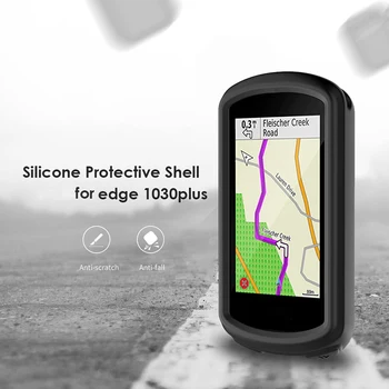 Lietā ir Savietojams Garmin Edge 1030 Plus GPS - Silikona Aizsardzības pārklājums Ūdensizturīgs Silīcija TPU Silicone Case - Black 1
