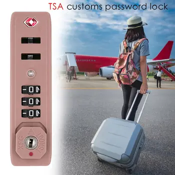 Piekaramo atslēgu, pretaizdzīšanas Atmosfēras Aizsardzība, Drošība 3 Ciparu Kombinācija Atslēga TSA Muitas Bloķēšanas TSA007 Droši Koda Atslēga 1