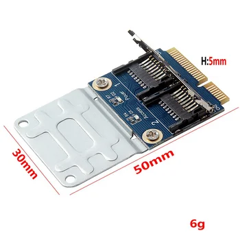 3X 2 SSD HDD Klēpjdators Dual Micro - SD SDHC SDXC TF uz Mini PCIe Atmiņas Karšu Lasītājs MPCIe 2 Mini-Sdcards Adapteri 3