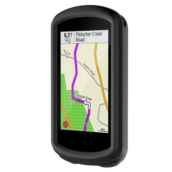 Lietā ir Savietojams Garmin Edge 1030 Plus GPS - Silikona Aizsardzības pārklājums Ūdensizturīgs Silīcija TPU Silicone Case - Black 3