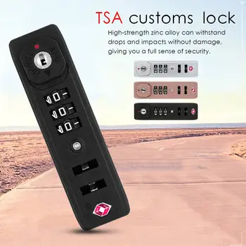 Piekaramo atslēgu, pretaizdzīšanas Atmosfēras Aizsardzība, Drošība 3 Ciparu Kombinācija Atslēga TSA Muitas Bloķēšanas TSA007 Droši Koda Atslēga 3