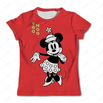 Disney Minnie Mickey Mouse Ziemassvētku T Krekls Bērniem Streetwear Īsām Piedurknēm Bērnu Tshirts Zēnu, Meiteņu T-krekls Topi 5
